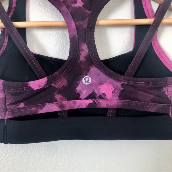 LULULEMON Splendour Cutout Racerback Sports Bra in Blooming Pixie Raspberry Pink - Picture 7 of 8